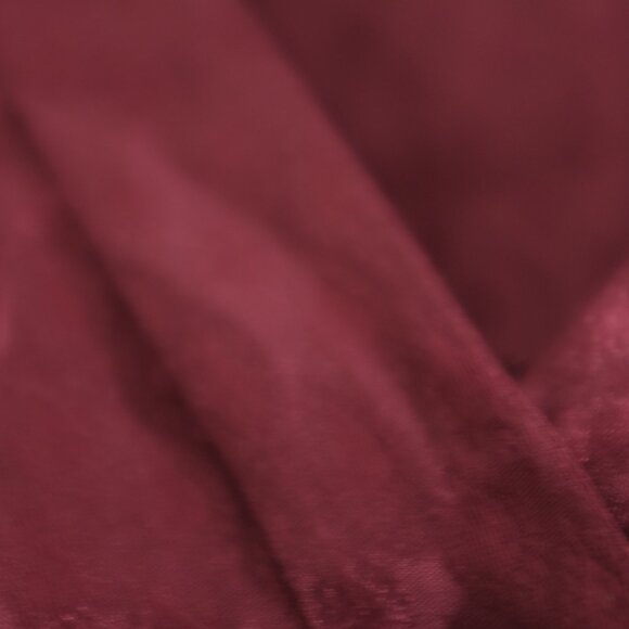 Band of Gypsies Burgundy Satin Wrap Blouse with Flutter Sleeves Size M - Picture 11 of 11